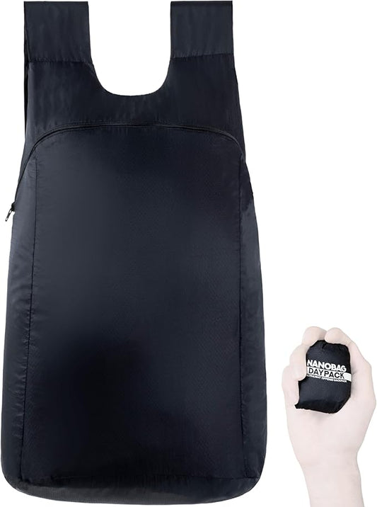 Nanobag Ultra-Lightweight Foldable Backpack for Traveling and Compact Mini Hiking Pack for Men & Women, Reusable Collapsible