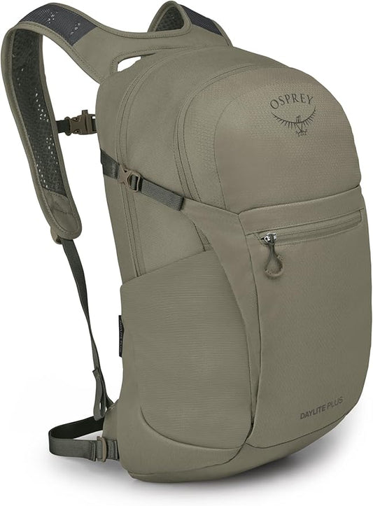 Osprey Daylite Plus Commuter Backpack – Lightweight, Everyday Pack with Laptop Sleeve and Water Bottle Pockets – Ideal for Work, School, and Travel with Versatile Storage Options, Tan Concrete