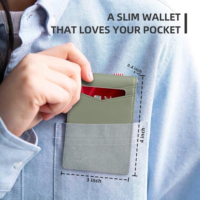 Zitahli Wallet for Men-6 Slots ID Window-Mens Wallets-Slim Wallet Classic Spring Money Clip RFID Blocking-Gift for Men