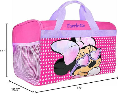 Personalized Licensed Kids Travel Duffel Bag - 18" (Pink Minnie)