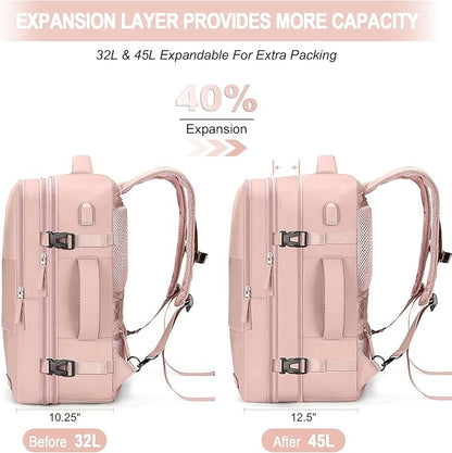 Carry On Backpack, 42L Flight Approved Travel Backpack for Men Women,Airline Approved Gym Backpack Waterproof Business Laptop Daypack Laptop Backpack,Casual Daypack for Business Weekend Hiking