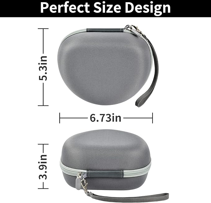 Headphone Case for Skullcandy Crusher/Hesh/Evo Wireless Over-Ear Bluetooth Earphones, for Beats Studio Pro/ 3/Solo 4/3/2 Headphones and More Noise Cancelling Foldable Headset - Hard Box Only - Grey