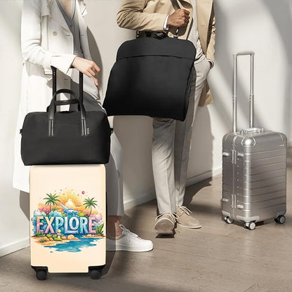 ANNA QUEEN Travel Luggage Cover Suitcase Protector Suitcase Cover Anti-Scratch,Stretchable Bag Cover Washable Durable Polyester with Elastic Hem with Zipper Closure