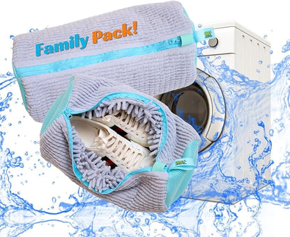 Shoe Washing Machine Bag – Sneaker Laundry Bag for Washer & Dryer, Protective Chenille Mesh Shoe Bag with YKK Zipper, Durable & Reusable for All Shoes 2-pack – Ohhmycart