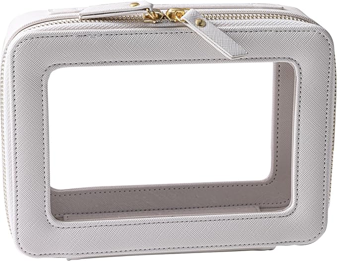 SANHECUN Toiletry bag waterproof cosmetic organizer with handle lagre opening for travelling