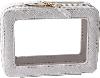 SANHECUN Toiletry bag waterproof cosmetic organizer with handle lagre opening for travelling