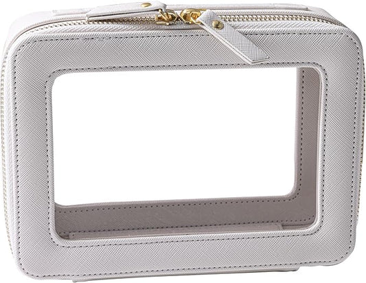 SANHECUN Toiletry bag waterproof cosmetic organizer with handle lagre opening for travelling