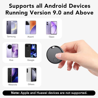 Air Tracker Tag for Android 4 Pack(NOT iOS or Huawei), Bluetooth Tracker Android Item Finder Smart Tracker Luggage Tags, GPS Locator Device for Keys, Wallet,Bike, No Monthly Fee Smart Tag