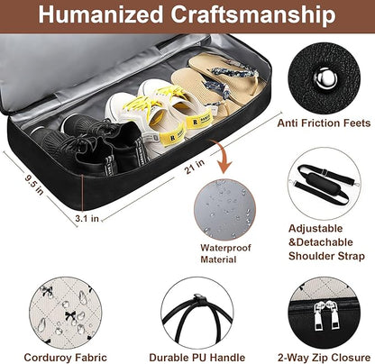 IBFUN Weekender Bags for Women, 21" Weekender Travel Bag, Travel Duffle Bag with Shoe Compartment Carry on Overnight Duffel Bag for Weekend Travel Business Trip, 3PCS