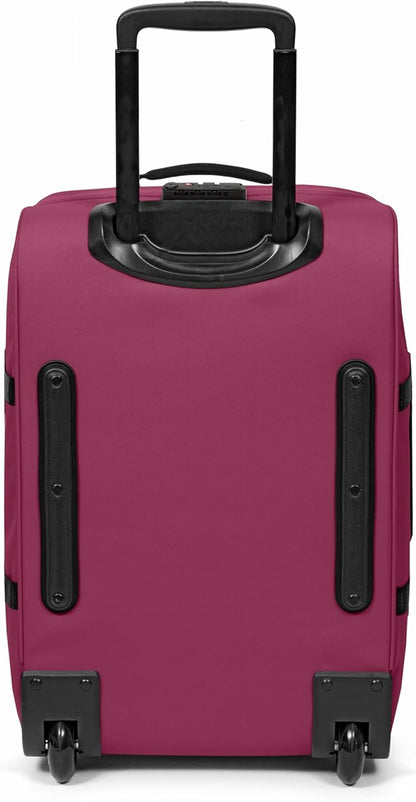 EASTPAK Tranverz S – 42L Large Wheeled Luggage with Dual Compartments, TSA Lock, Compression Straps & Smooth-Wheeling System, Wine Burgundy