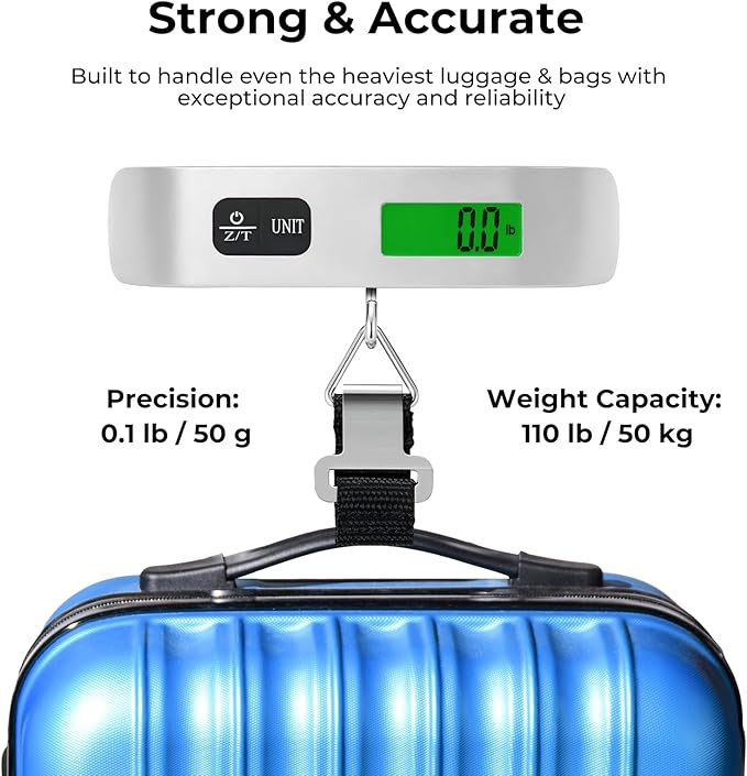 Luggage Straps for Suitcases - 4 pcs Travel Accessories, Heavy Duty Adjustable Suitcase Straps with Add a Bag Strap, Multi-Suitcase Luggage Connector Straps (Luggage Scale + 3 Pack Luggage Belt)