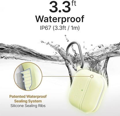 Catalyst Waterproof Case for AirPods 3rd Generation (2021) - Wireless and USB-C Charging Compatible AirPods 3rd Generation Case, Drop Protection Cover for AirPods 3 One Piece Design with Carabiner