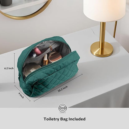 STOVER Women’s Convertible Garment Duffel Bag for Travel – 2-in-1 Carry-On Weekender/Overnight Tote - Wrinkle-Free Dresses, Suits & Clothes Plus Shoe Compartment & Bonus Toiletry Bag (Emerald Green)