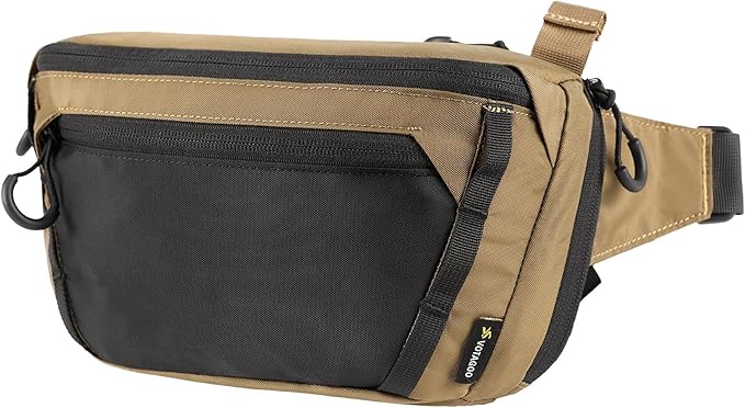 Tactical CCW Fanny Bag, Concealed Carry Fanny Pack w/Adjustable Waist Belt Tactical Waist Bag Handgun Pouch with Universal Pistol Holster, Everyday Hip Pack for Men Travel Outdoor(Brown)