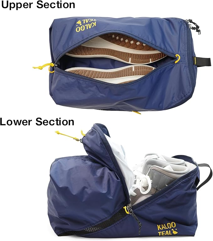 Ultralight Travel Shoe Bag 10L, Fits 2 Pairs Shoes, Large Water-Resistant Packing Cube.