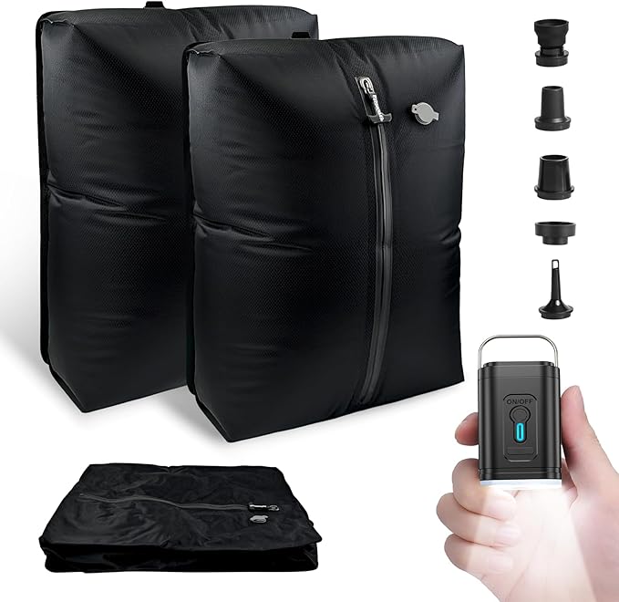 Travel Vacuum Bags with Pump 33L(21.65x15.75x5.91") Large Size IP67 Reusable Space Saver Compression Packing Storage Organizer Cube for Luggage CarryOn Suitcases & Backpack (2 Bag- BLACK)