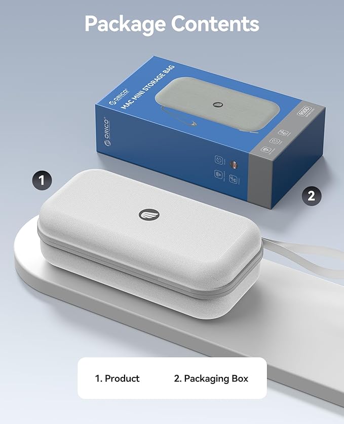 ORICO Protective Carrying Case for Apple 2024 Mac mini M4/M4 Pro, Portable Hard Shell Travel Storage Bag, Nylon Braided, Water Resistant Compatible with Magic Keyboard/Mouse/Trackpad/Charger (L)