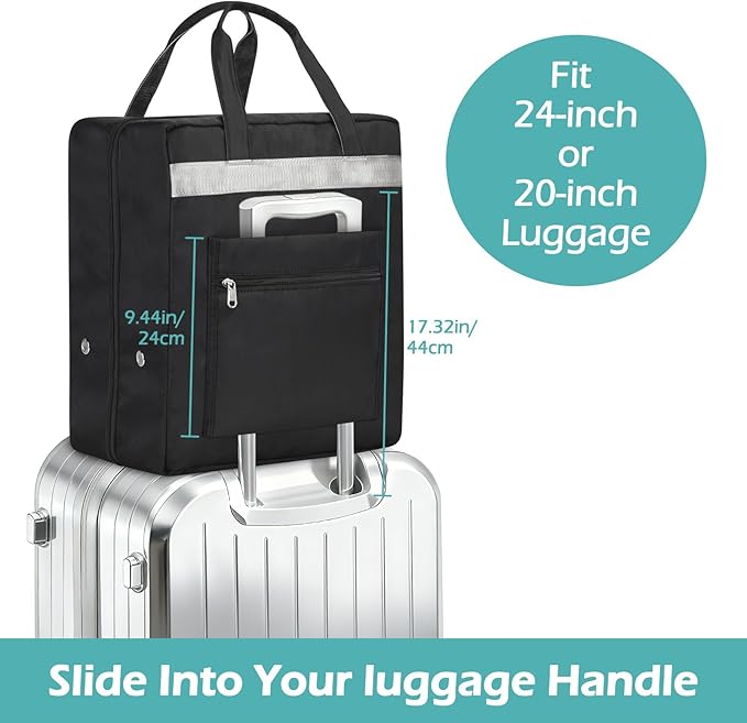 ZHIERNA Shoe Bags for Travel with Handle, Travel Shoe Bags for Packing, Portable Shoes Storage Bag Organizer, Travel Luggage Shoe Bag for Women Men Holds 6 Pair of Shoes (Black)