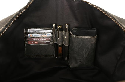 KomalC Leather Travel Duffel Bags for Men and Women Full Grain Leather Overnight Weekend Leather Bags Sports Gym Duffle