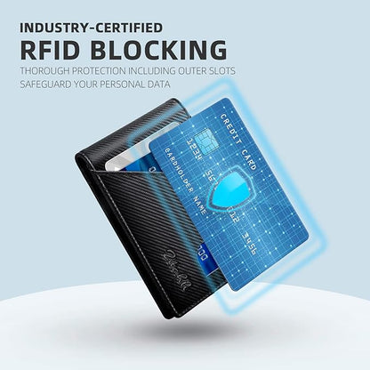 Zitahli Wallet for Men Slim 11 Credit Card Holder RFID Blocking Small Men's Wallet Bifold Minimalist Front Pocket With Mens Gifts Box