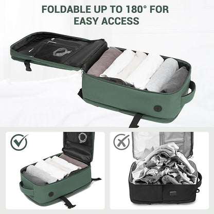 Kono Backpack Carry-on Bag 40x20x25 Carry-on Bag Airplane Travel 20L, 15.6-inch Laptop Backpack, for Men Women, Green