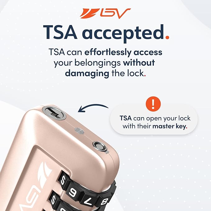 TSA Accepted Luggage Travel Lock, Set-Your-Own Combination Lock for School Gym Locker, Luggage Suitcase Baggage Locks, Filing Cabinets, Toolbox, Case (Titanium, 4 Pack)