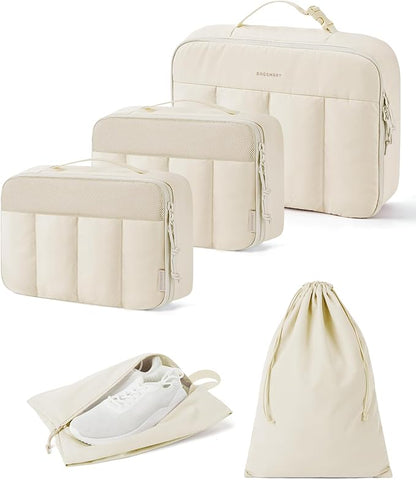 BAGSMART Compression Packing Cubes for Travel, 6 Set/5 Set/4 Set, Compression Suitcase Organizer Bags Set for Suitcases Travel Essentials, Lightweight Packing Organizers