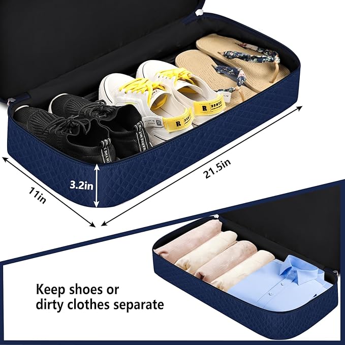 Weekender Bag for Women, Travel Duffel Bag Carry On Overnight Bag with Shoe Compartment Large Nylon Travel Weekend Tote Bag