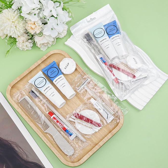 Toiletry Kits Homeless Personal Hygiene Care Package Kits Supplies In Bulk, Disposable Travel Size Essential Women Men Toiletries Set for Hotel, Charity, Camping, Travel (60 Pack)