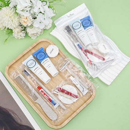 Toiletry Kits Homeless Personal Hygiene Care Package Kits Supplies In Bulk, Disposable Travel Size Essential Women Men Toiletries Set for Hotel, Charity, Camping, Travel (60 Pack)