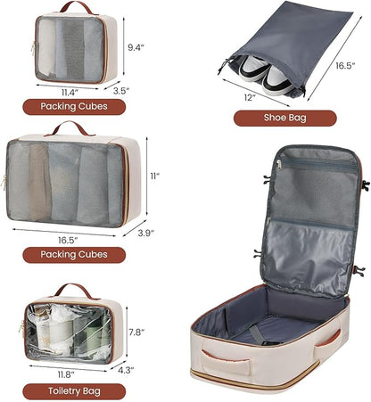 Travel Laptops Backpack for Women,Large Carry On Luggage for Airplanes Weekender Bags for Personal Items,Airline Approved TSA Overnight Bags with 4 Packing Cubes