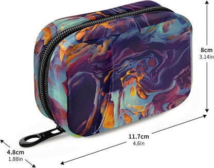 Energy Purple Green Pill Organizer Box Case Container Holder 7 Days Weekly Travel Cute Vitamin Dispenser Sorter Planner Storage Small Compact Men Women