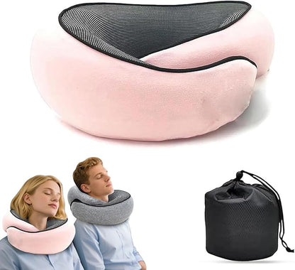 Travel Neck Pillows for Airplanes 2025 New Travel Pillow Neck Travel Pillow Memory Foam Airplane Pillow for Offices and Cars(Pink)