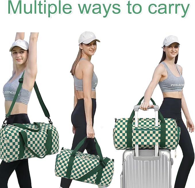 BLUBOON Duffle Bag Girls Kids Cute Gym Bag with Shoes Compartment & Wet Separation Waterproof Sports Overnight Travel Bag