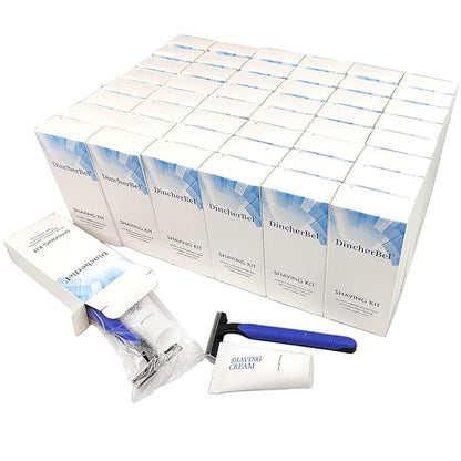 Disposable Razors in Bulk Shaving Kit Twin Blade Razors and Cream(12g), Individually Wrapped Toiletries Amenities for Hotel, Airbnb, Homeless, Shelter, Camping and Travel (102 Pack)
