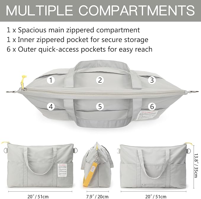 VanFn Duffle Bags, Women Sports Gym Bag, Travel Totes Duffel Bag, Outdoor Weekend Bag, Crossbody Bag, Lightweight Luggage Duffle Backpack, Shoulder Handbag For Men, Scandihome Series