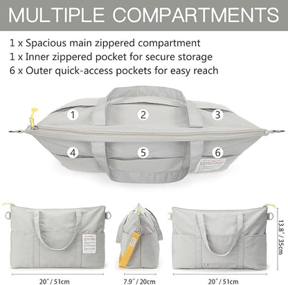 VanFn Duffle Bags, Women Sports Gym Bag, Travel Totes Duffel Bag, Outdoor Weekend Bag, Crossbody Bag, Lightweight Luggage Duffle Backpack, Shoulder Handbag For Men, Scandihome Series