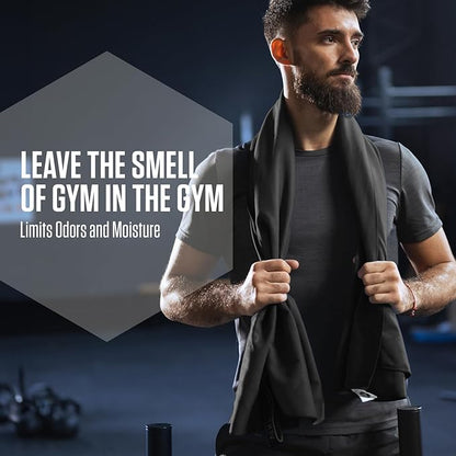 VENTURE 4TH - 4pcs Quick Dry Towels. Microfiber Travel Towels. Lightweight & Fast Drying Travel Towels for Body. Compact & Easy to Pack - 4 Pack Black Extra Large