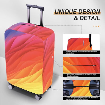 Travel Luggage Cover - Scratch-Resistant Fit 19-31 Inch Suitcase Protector, Not Included (F-S-005, S(19-21 inch))