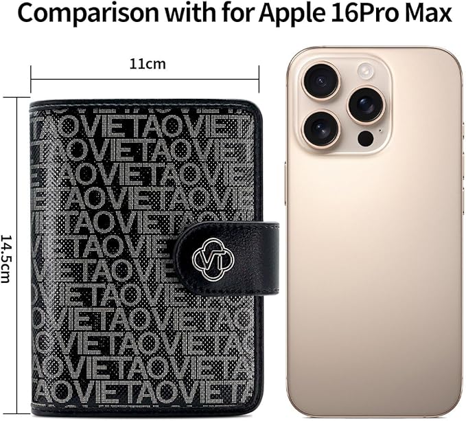 Passport Holder Wallet Bag with AirTag Holder, Card Slots and Passport Solt Ticket Cash Solt, Photo Solt Sim Card Pen Slot.Black