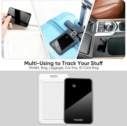 Wallet-Tracker-Card for Apple Find My (iOS Only), MFi Certified Bluetooth-Wallet-Tracking-Finder, Slim-Credit-Card-Tracker for Purse, Luggage & Travel Items with 2-Year Battery, IPX6 2 Pack