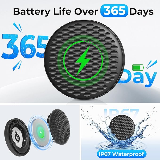 Air Tracker Tags-2 Pack, Bluetooth Tracker for Apple Find My (iOS Only), Smart Tracking Tag with 100dB Sound and Replaceable Battery, Key Finder Item Locator for Luggage Keys Wallet Backpack (Mini)