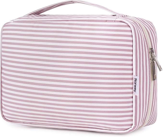 Narwey Small Hanging Travel Toiletry Bag for Women, Travel Bag for Toiletries, Makeup Bag Organizer Cosmetic Bags Make Up Bags for Girls