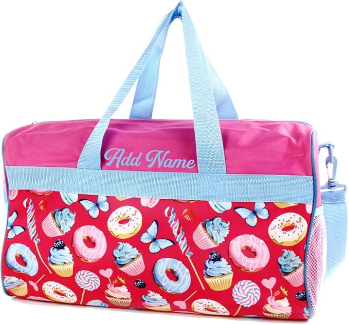 Personalized Kids 18 Inch Duffel Bag for Sports, Travel and Sleepover - Sweets