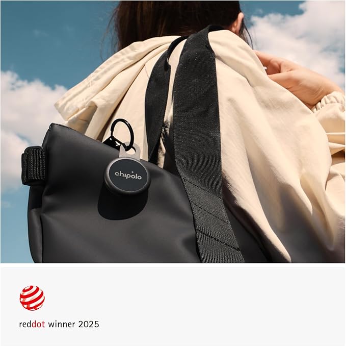 Chipolo LOOP - Rechargeable Bluetooth Tracker for Key and Pocket Location, Compatible with Apple or Google, Call Your Phone & Out of Range Alerts for Android (Navy)