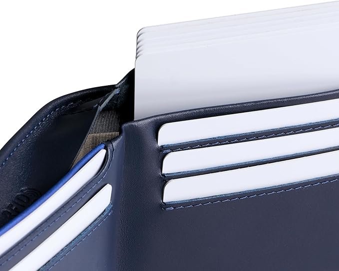 Bellroy Hide & Seek Wallet (Slim Leather Bifold Design, RFID Protected, Holds 5-12 Cards, Coin Pouch, Flat Note Section, Hidden Pocket)