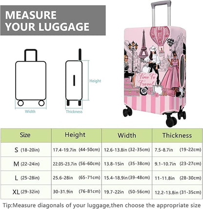 Travel Luggage Cover Suitcase Protector Fits 18-32 Inch Wheel Covers PatternedTravel Related Items Flower Luggage Protector Elastic M