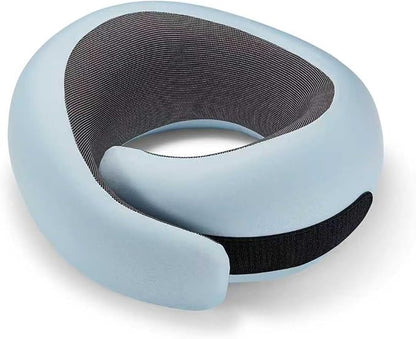Travel Neck Pillow for Airplanes, Premium Memory Foam Neck Pillow with Ergonomic 360° Support, Travel Essentials for Plane, Car, Train and Home, Max Blue