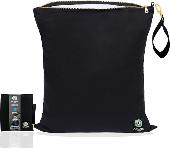 Ornadi X Large Waterproof Antimicrobial Wet Dry Bag Inhibits Bacteria & Odor from Sweaty Gym Clothes, Dirty Laundry, Swimsuits & Towels for Odor Proof Travel Made in USA 17 X 23.5 inch