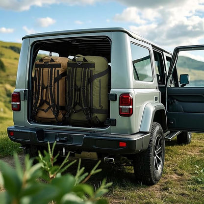 TUGUAN Extra Large Travel Duffle Bag Backpack for Men with Adjustable Dividers 120L Big Weekend Overnight Bag with ID Pocket Shoulder Strap Heavy Duty Sports Duffel Bags for Camping Gym, Green